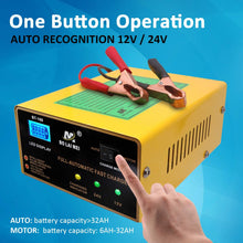 12V/24V Car Battery Charger, 5 Stage 1 Amp to 15 Amp 250W Trickle Charger Intelligent Pulse Repair Maintainer with LED Bar Screen for Car Boat Marine