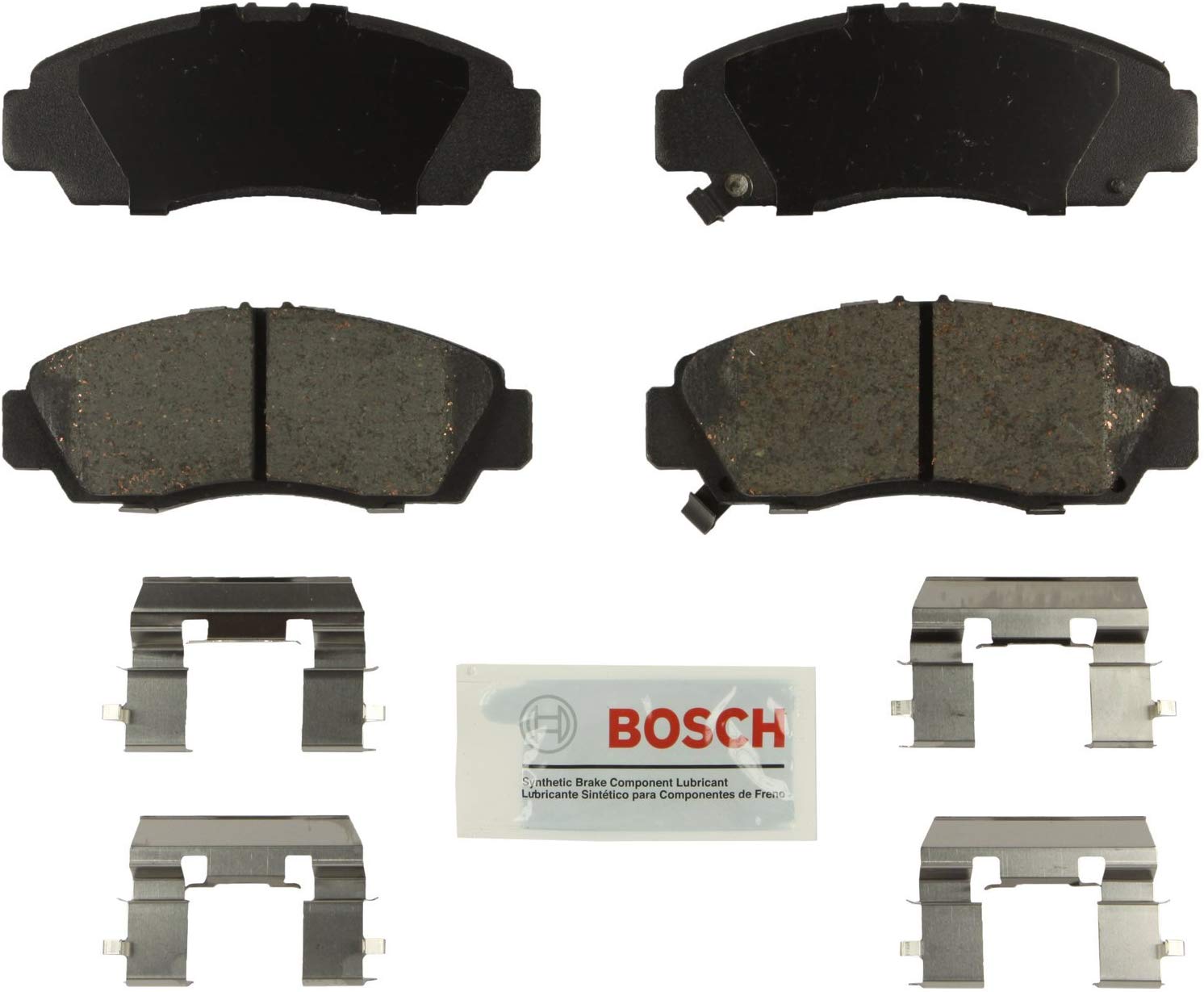 Bosch BE1506H Blue Disc Brake Pad Set with Hardware for 2012-14 Acura TSX and 2011-12 Honda Accord - FRONT