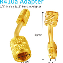 Mini Split Adapter, R410a Adapter 5/16" Female Quick Couplers x 1/4" Male Flare for HVAC System (2 pack)