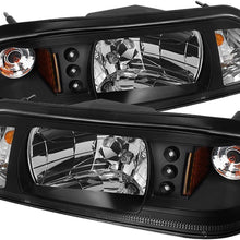 Spyder 5012531 Ford Mustang 87-93 1PC LED (Replaceable LEDs) Crystal Headlights - Black