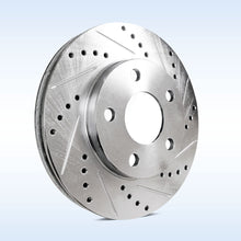 Power Sport Cross Drilled Slotted Brake Rotors and Ceramic Brake Pads Kit -81347 [FRONTS]
