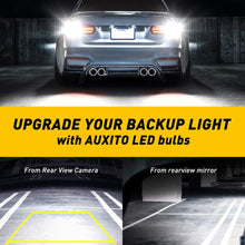 AUXITO 912 921 LED Backup Light Bulbs High Power 2835 15-SMD Chipsets Error Free T15 906 W16W for Back Up Lights Reverse Lights, 6000K White (Upgraded, Pack of 2)