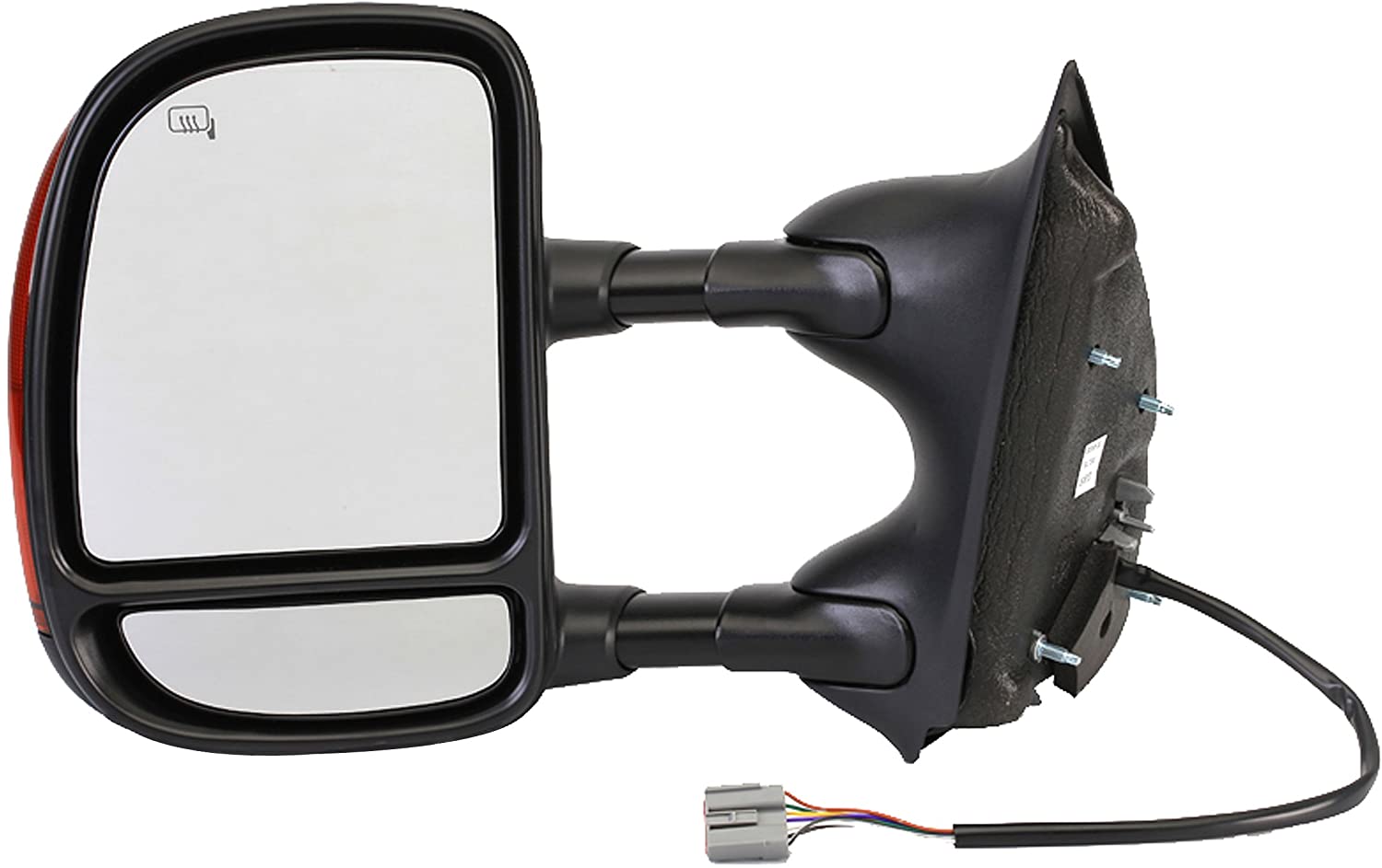 Dorman 955-692 Driver Side Power Door Mirror - Heated / Folding with Signal for Select Ford Models, Black