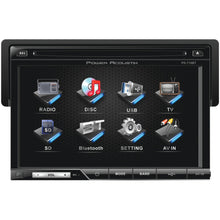 Power Acoustik PD-710B Single-DIN Multimedia Source with Detachable 7-Inch Oversize LCD Touchscreen including Bluetooth 2.0