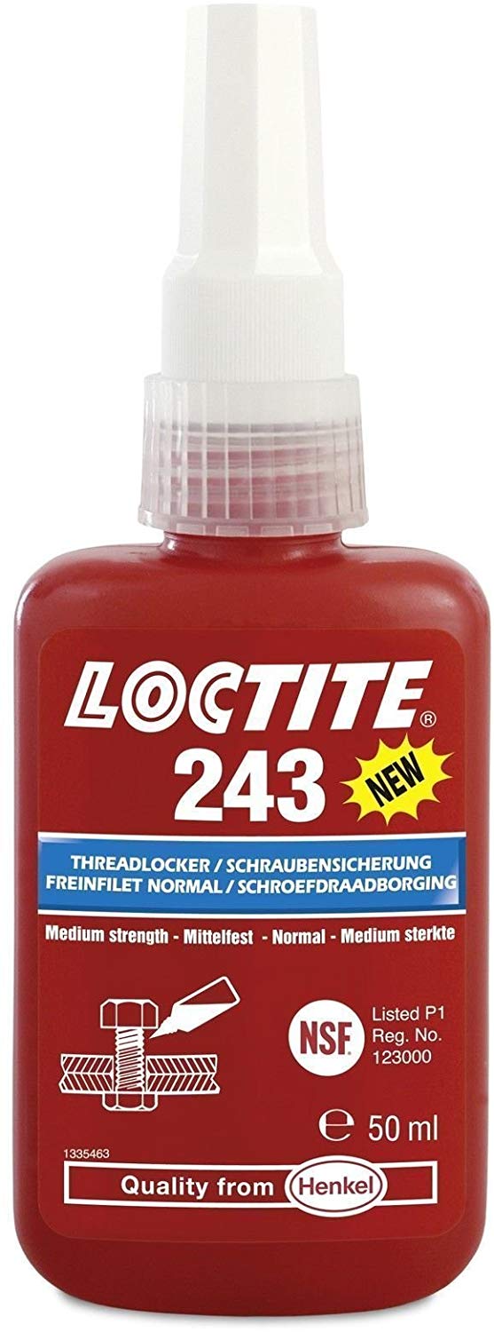 Genuine LOCTITE 243 x 50ml Medium Strength Oil Tolerant Threadlocker