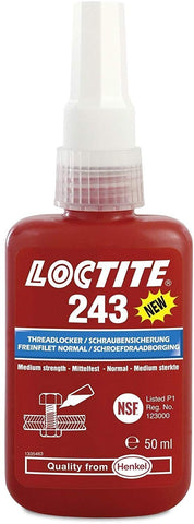 Genuine LOCTITE 243 x 50ml Medium Strength Oil Tolerant Threadlocker
