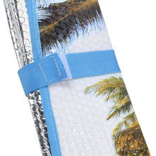 BDK AS- 601_AM Palm Tree Tropical Island Sunset Auto Windshield Sun Shade (for Car SUV Truck-Bubble Foil Folding Accordion) - AS-601__AM