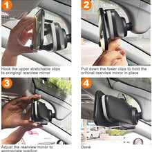 Wikomo Rear View Mirror, Convex Rearview Mirror Interior Clip on Wide Angle Rear View Mirror to Reduce Blind Spot Effectively