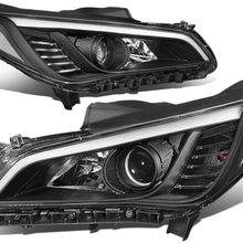 DNA MOTORING Black/Clear HL-OH-HSON15-BK-CL1 Factory Style Front Bumper Projector Headlight Lamp Set