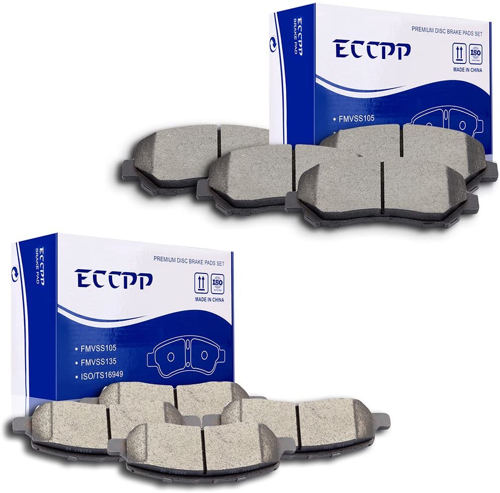 Brake Pads, ECCPP 8pcs Ceramic Disc Brake Kits fit for 2013-2016 Dodge Dart