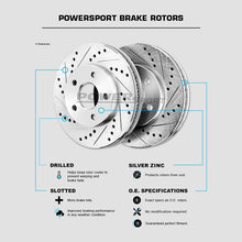 PowerSport Rear Drill Slot Rotors + Ceramic Brake pads BLCR.03003.02