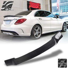 AeroBon Carbon Fiber Trunk Lip Spoiler Compatible with 2015-20 Mercedes C-Class W205 C63 C43 C450 (High-Kick Style)