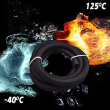 AN10 12Ft (3.65m) Stainless Steel Braided Fuel Oil Line with 6pcs Swivel Fitting Hose End Adaptor Black