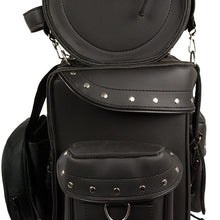 Milwaukee Leather SH538-BLK-PCS Black Large PVC 2 Piece Touring Pack (18X16X9)