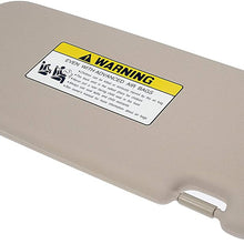 Dorman 74208 Drivers Side Sun Visor Assembly for Select Hyundai Models, Beige