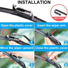 Windshield Wipers,ASLAM Type-G 26"+17" Wiper Blades:All-Season Blade for Original Equipment Replacement and Refills Replaceable,Double Service Life(set of 2)