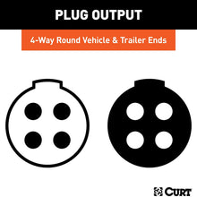 CURT 58671 Vehicle-Side and Trailer-Side 4-Pin Round Wiring Harness Connectors