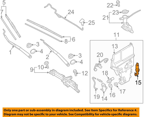 HYUNDAI OEM Genesis Headlight Head Light lamp-Washer Pump 985102B700