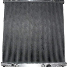 Replacement For Ford F250 F350 F450 6.0L Powerstroke Engine AT/MT 2003 2004 2005 2006 2007 Full Aluminum Racing Cooling Radiator Replacement 2 Row Core