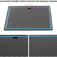 JIECHEN Custom Fit Cup Holder, Door, and Center Console Liner Accessories for Ford F-150 2017 2018 2019 2020 28-pc Set (Carbon Fiber Pattern - Blue)
