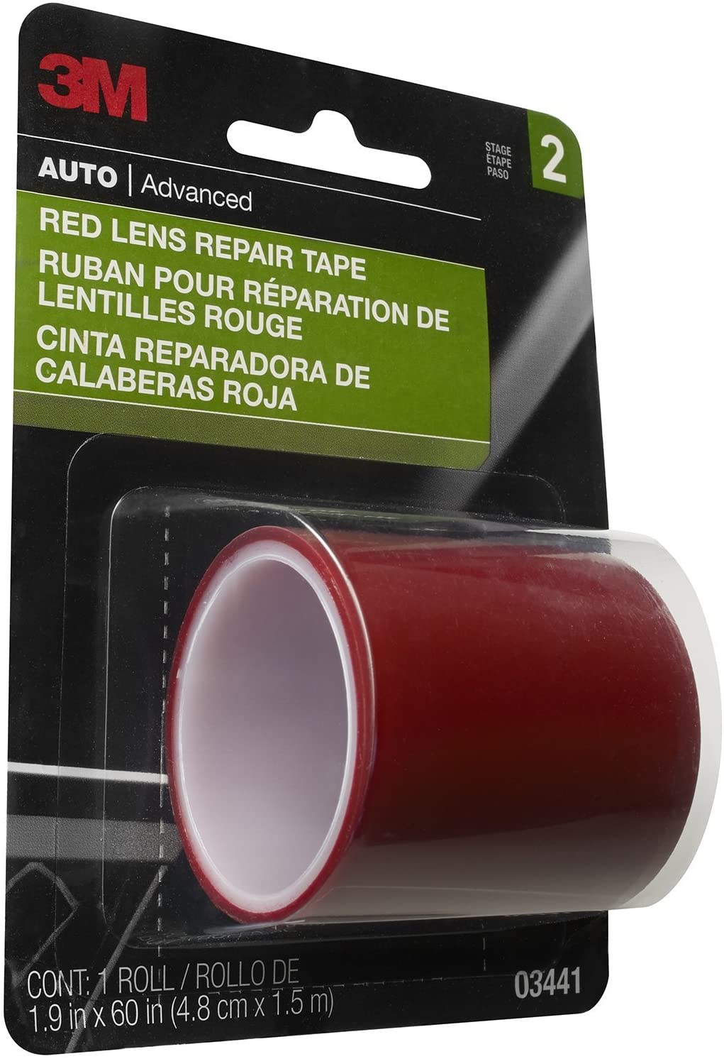 3M Red Lens Repair Tape, 03441, 1.875 in x 60 in