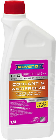 RAVENOL J4D2126-150 LTC C12++ Coolant Antifreeze Premix MB 325.5 (G12 Plus Plus) (1.5 Liter)