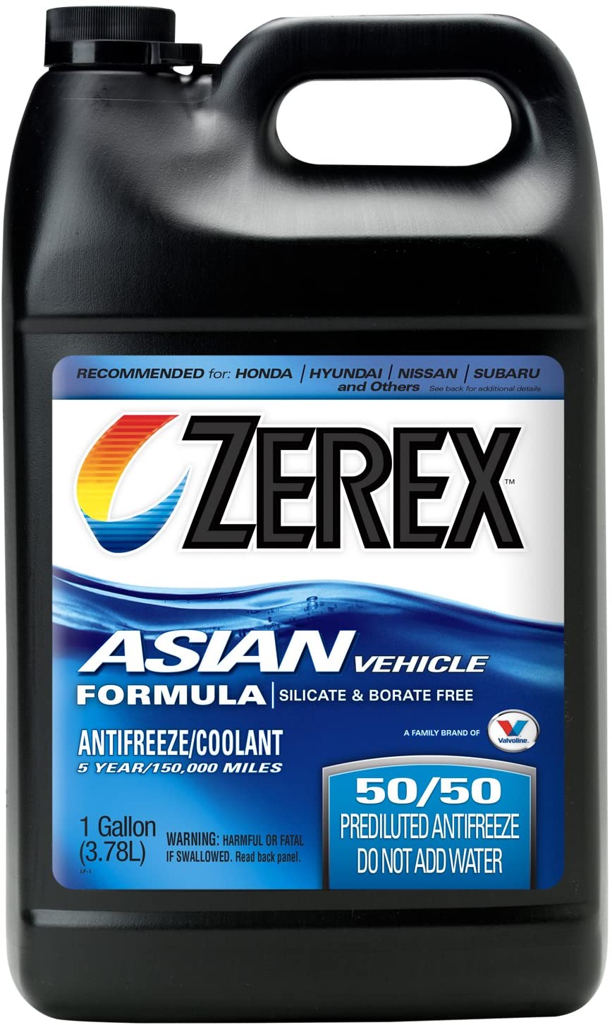 Zerex Asian Vehicle Blue Silicate and Borate Free 50/50 Prediluted Ready-to-Use Antifreeze/Coolant 1 GA