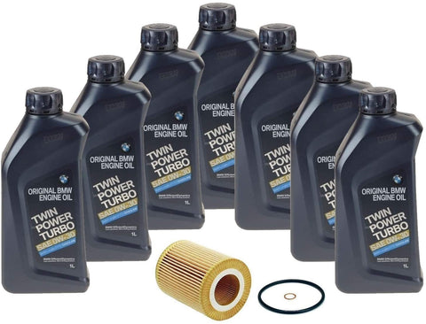 Genuine 0W-30 Twin Power Turbo 7 Liter Oil Change Kit For BMW