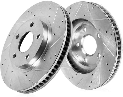 Callahan CDS04027 FRONT 289.5mm Drilled & Slotted 5 Lug [2] Rotors
