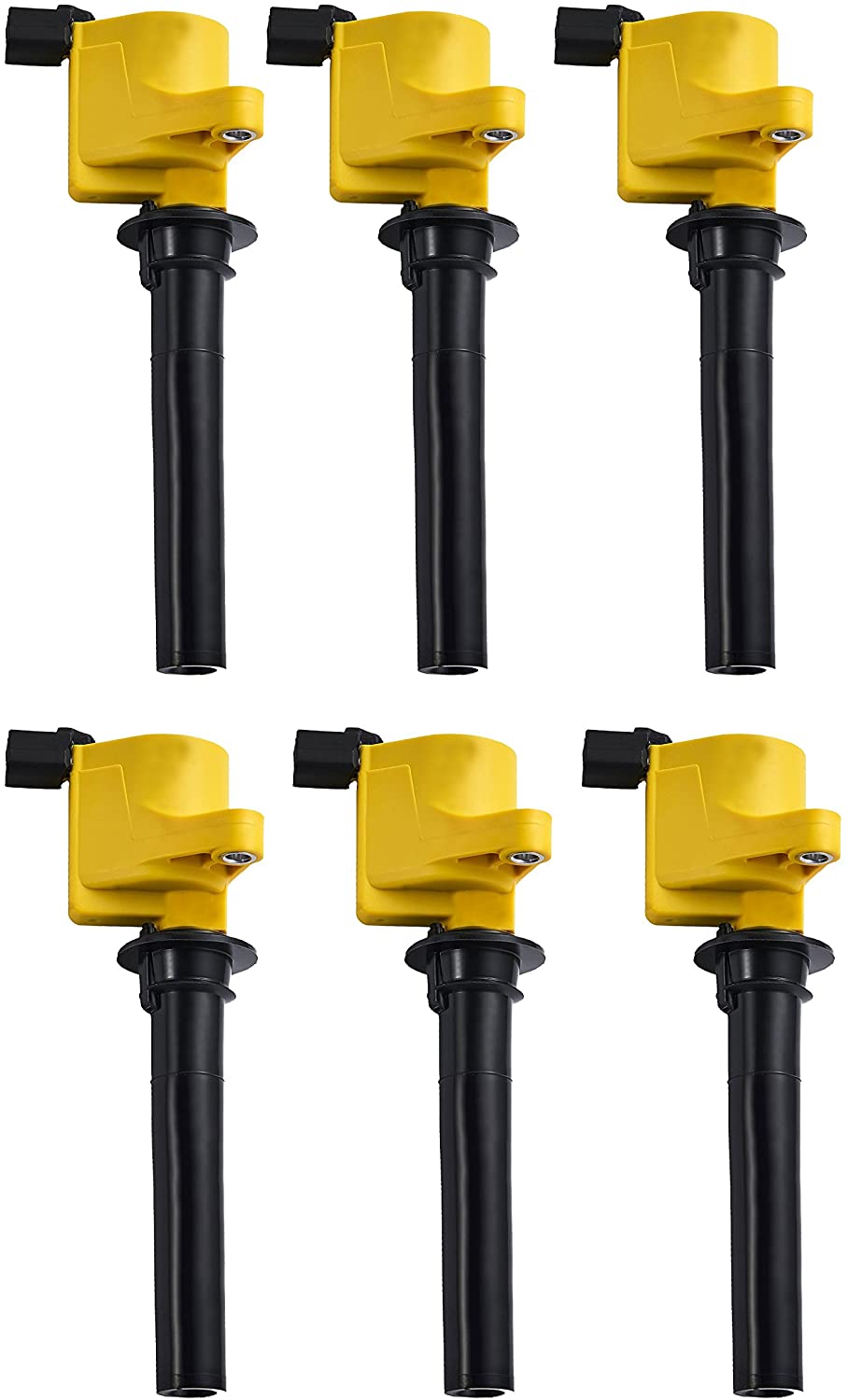 ENA Heavy Duty Ignition Coil 6 Pack Compatible with 01-08 Ford Escape Five Hundred Freestyle Taurus - Mazda Tribute - Mercury Mariner Montego Sable 3.0L V6 (6)