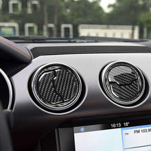 HKPKYK for Ford Mustang 2015 2016 2017, Carbon Fiber Car Central Air Conditioner Outlet Vent Decoration Cover Stickers