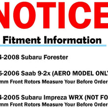 Detroit Axle - 294mm Front and 266mm Rear Disc Brake Rotors w/Ceramic Pads & Hardware for 2004-2005 Subaru Impreza WRX - [2004-2008 Forester (Rear Disc Brake Model)] - 05-06 9-2X (AERO 2.0L Turbo)