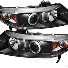 Spyder 5079565 Honda Civic 06-08 2Dr Projector Headlights - CCFL Halo - Black - High H1 (Included) - Low H1 (Included) (Black)