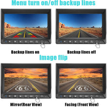 HD Backup Camera System Heavy Duty Back up Camera Monitor Kit 7''1080P Reversing Monitor IP69k Waterproof Rear View Camera Full Colored Night Vision Bus Truck Van/Semi-Trailer/Box Truck/RV Rear View