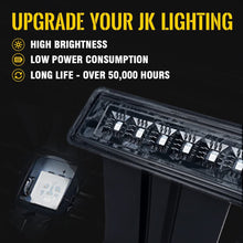 Xprite Smoke Lens Red LED Tail Light w/Turn Signal & Back Up & Smoke 3rd LED Brake Light Assembly For Jeep Wrangler JK JKU 2007-2018