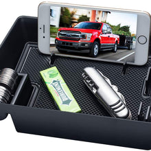 JDMCAR Dash Center Console Table Storage Tray Compatible with Ford F150 (2015-2019 2020) Accessories and（2018-2020） Ford Expedition,Instrument Organizer ABS Black Materials Anti-Slip Rubber Pad