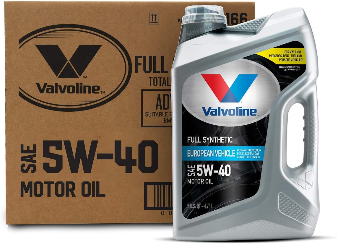 Valvoline European Vehicle Full Synthetic SAE 5W-40 Motor Oil 5 QT, Case of 3