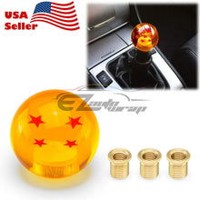 EZAUTOWRAP Universal Blue Dragon Ball Z 4 Star 54mm Shift Knob with Adapters Will Fit Most Cars