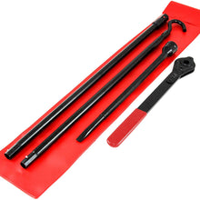 Red Hound Auto 1988-1998 Compatible with Chevy C/K Lug Extension Ratchet Tire Tool Replacement Kit for Jack w Case