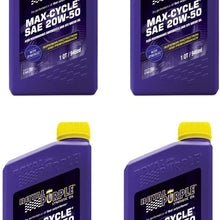 Royal Purple 01316 4 1-Quart Bottles of Max-Cycle Synthetic Motorcycle Oil 20W-50