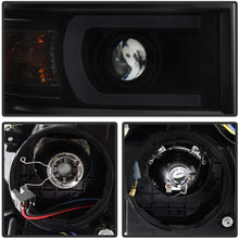 Carpart4u - LED Light Tube DRL Headlights for Chevy Silverado 1500 14-15 - Black/Smoked Lens
