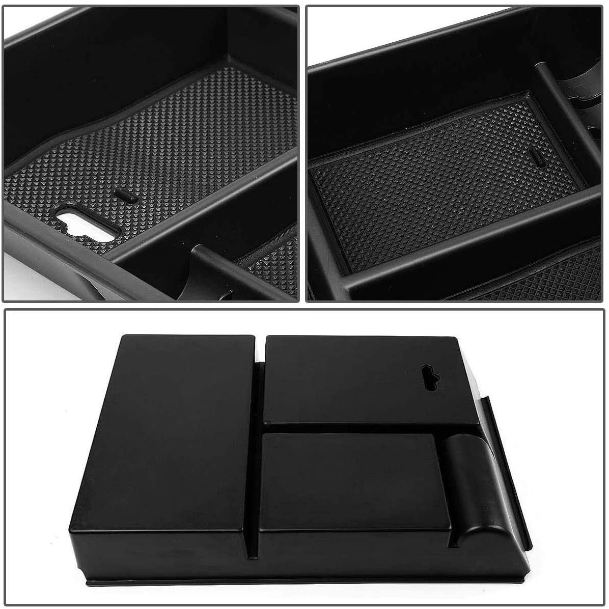 Lyon cover Center Console Armrest Insert Organizer ABS Tray Storage Box Container with USB Hole for Ford F150 2015 2016 2017 2018 2019 | Warranty 1 Years |