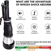 Nifeida Front Air Suspension Shock Strut Replacement for Mercedes-Benz S-Class W221 S350 S400 S550 S600 S63 S65 AMG 2213209313 2213204913