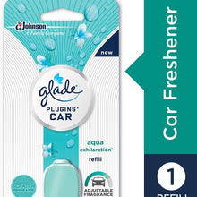 Glade Plugins Car Air Freshener Refill, Aqua Exhilaration, 0.11 Fl Oz