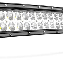LED Light Bar Nilight 22Inch 120W Curved Spot Flood Combo LED Driving Lamp Off Road Lights LED Work Light for Trucks Boat Jeep Lamp,2 Years Warranty