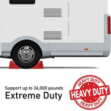 SECURITYMAN RV and Trailer Wheel Chocks (2 Pack) - Supports 36,000lbs and Odor Free - Highly Visible Tire Chocks with Non Slip Traction Design and Handle - Built Tough for All Weather and Surfaces