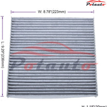 POTAUTO MAP 1003C (CF10134) Activated Carbon Car Cabin Air Filter Compatible Aftermarket Replacement Part