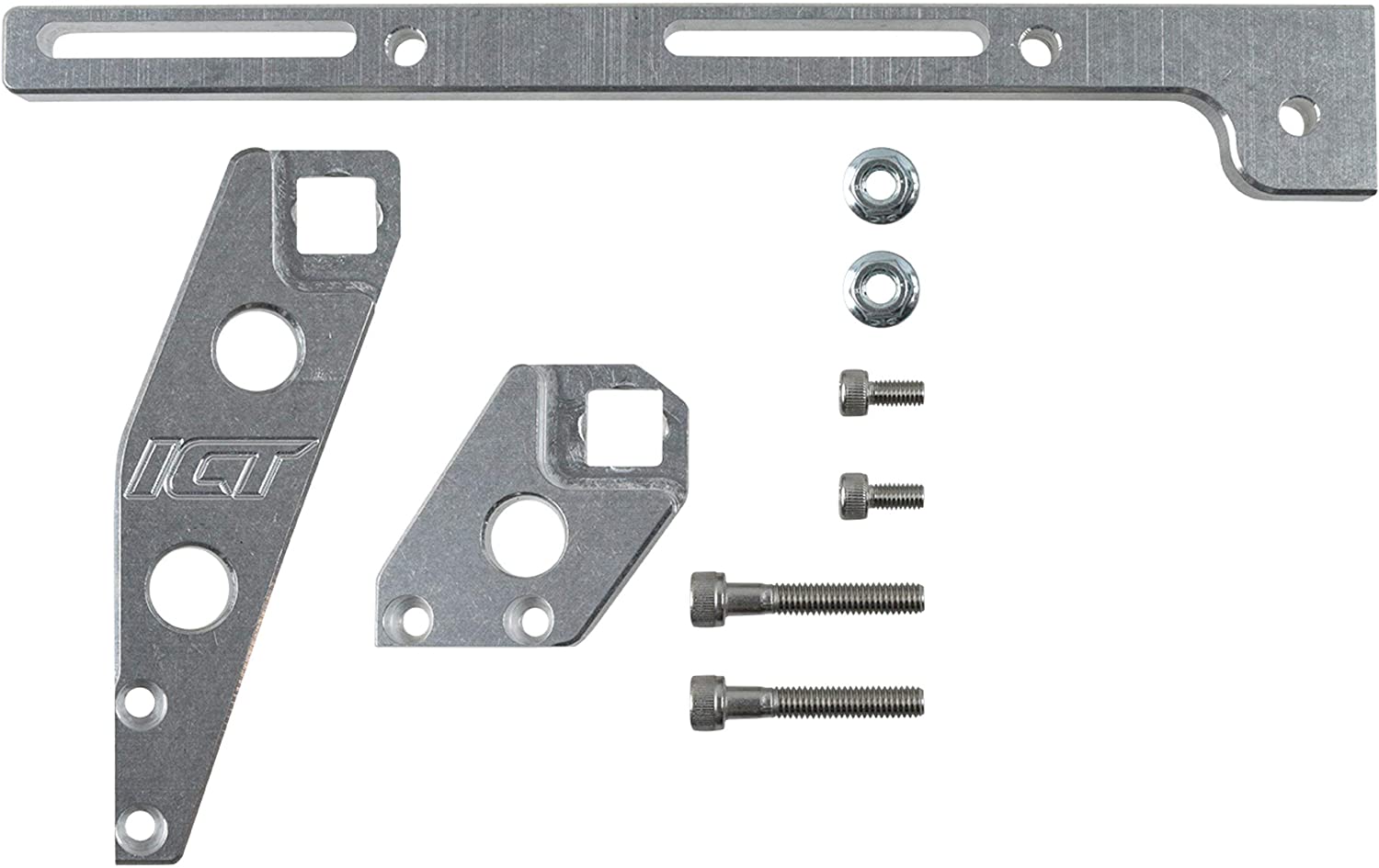 ICT Billet LS1 Adjustable Throttle Cable Bracket For 102mm Fabricated Aftermarket Sheet Metal Intake Cathedral Port Designed and Manufactured in USA Billet Aluminum 551446