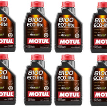 Motul 108534 Set of 8 8100 ECO-lite 0W-20 Motor Oil 1-Liter Bottles