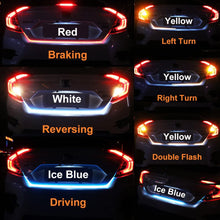 LED Strip Trunk Tail Brake Turn Signal Light Flow Type Ice Blue Red Yellow White
